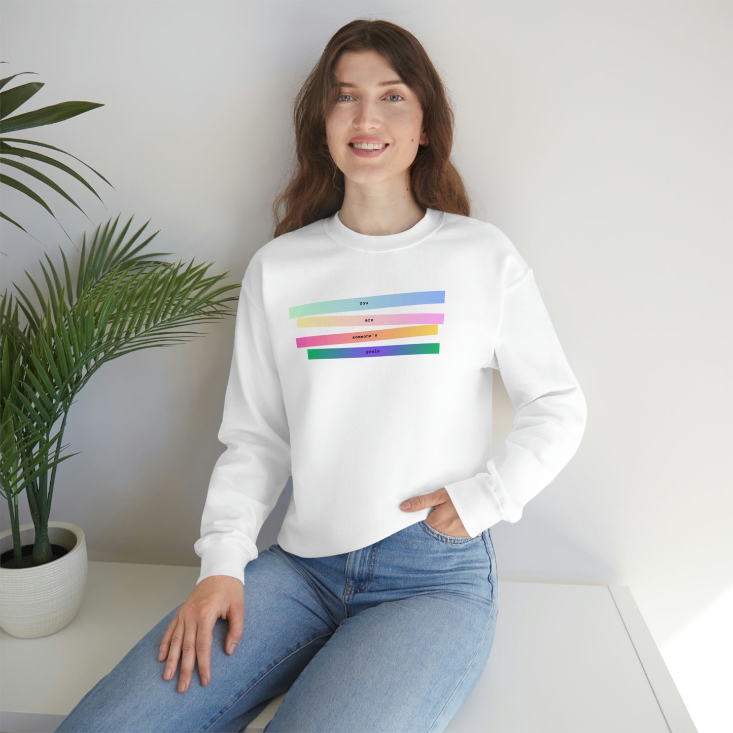 YOU ARE SOMEONE'S GOALS - Unisex Heavy Blend™ Crewneck Sweatshirt